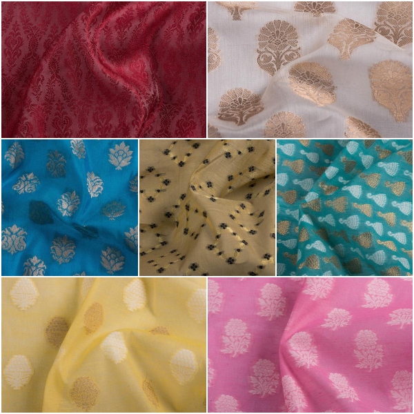 Traditional Pure Banarasi Silk & Cotton Fabrics by Maqbul Hasan