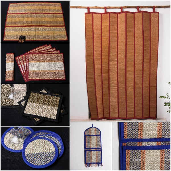 Madur Grass Curtains, Floor Mats, Table Mats, Coasters, Wall Hangings, Table Runners & Mat Assan
