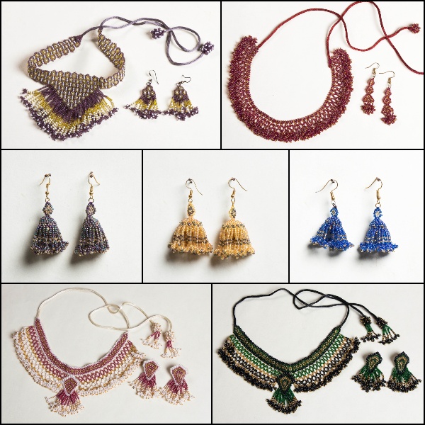 Neemuch Handmade Beadwork Necklaces & Earrings by Pushpa Harit