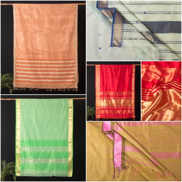 Original Maheshwari Silk Pure Handloom Sarees by Gulrez Ansari