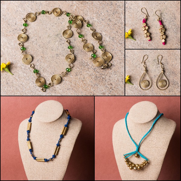 Tribal Odisha Dokra Earrings, Necklaces & Necklace Sets