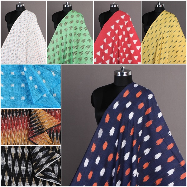 Traditional Pochampally Ikat Cotton Fabrics by Gajam Srinivas