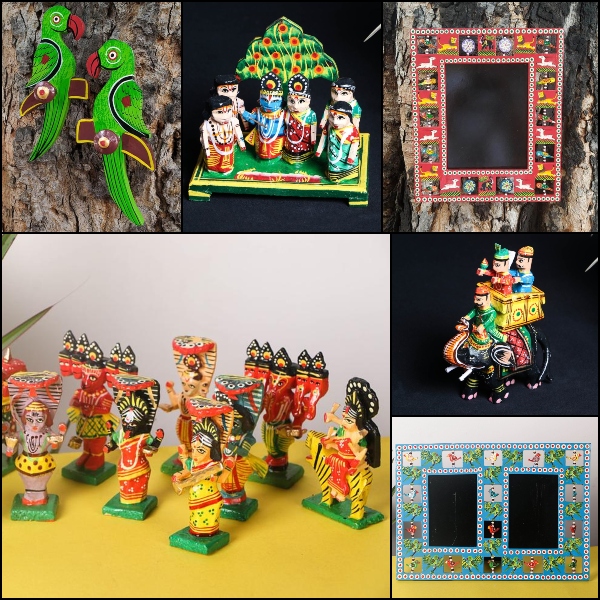 Banaras Handpainted Handmade Wooden Toys & Photo Frames