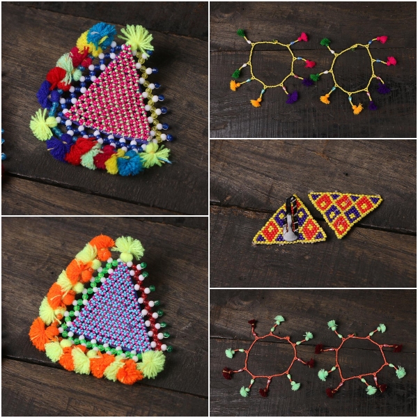 Beadwork Anklets & Hair Clips from Kutch by Hodka Girls