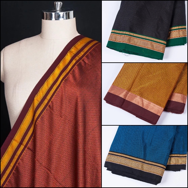 Traditional Pure Handloom Cotton Khun Fabrics from Maharashtra