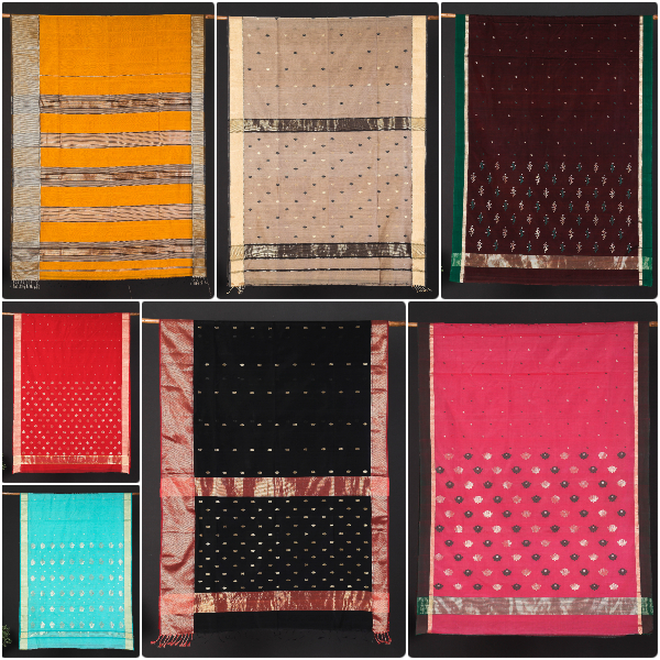 Traditional Chanderi Silk Zari Weave Handloom Sarees by Rauph Khan